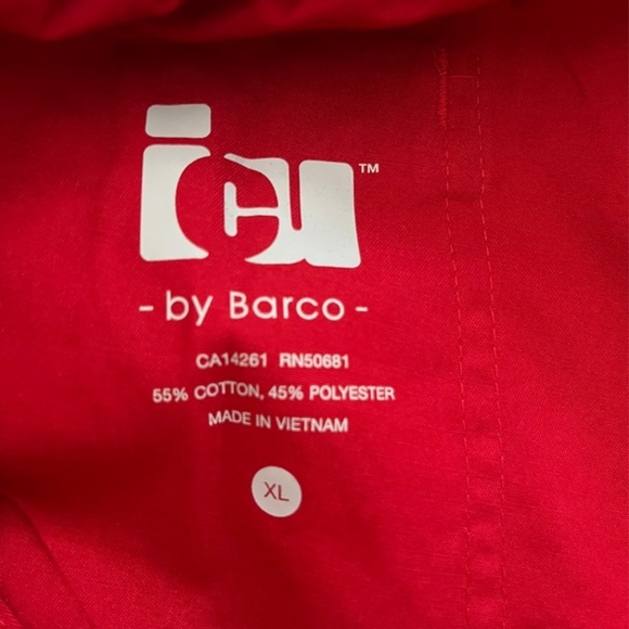 NWT Barco  Arc Release Red drawstring uniform scrub pockets pants - Picture 4 of 5